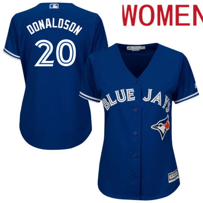 Women Toronto Blue Jays #20 Donaldson Blue Nike Game 2024 MLB Jersey style 1->oakland raiders->NFL Jersey